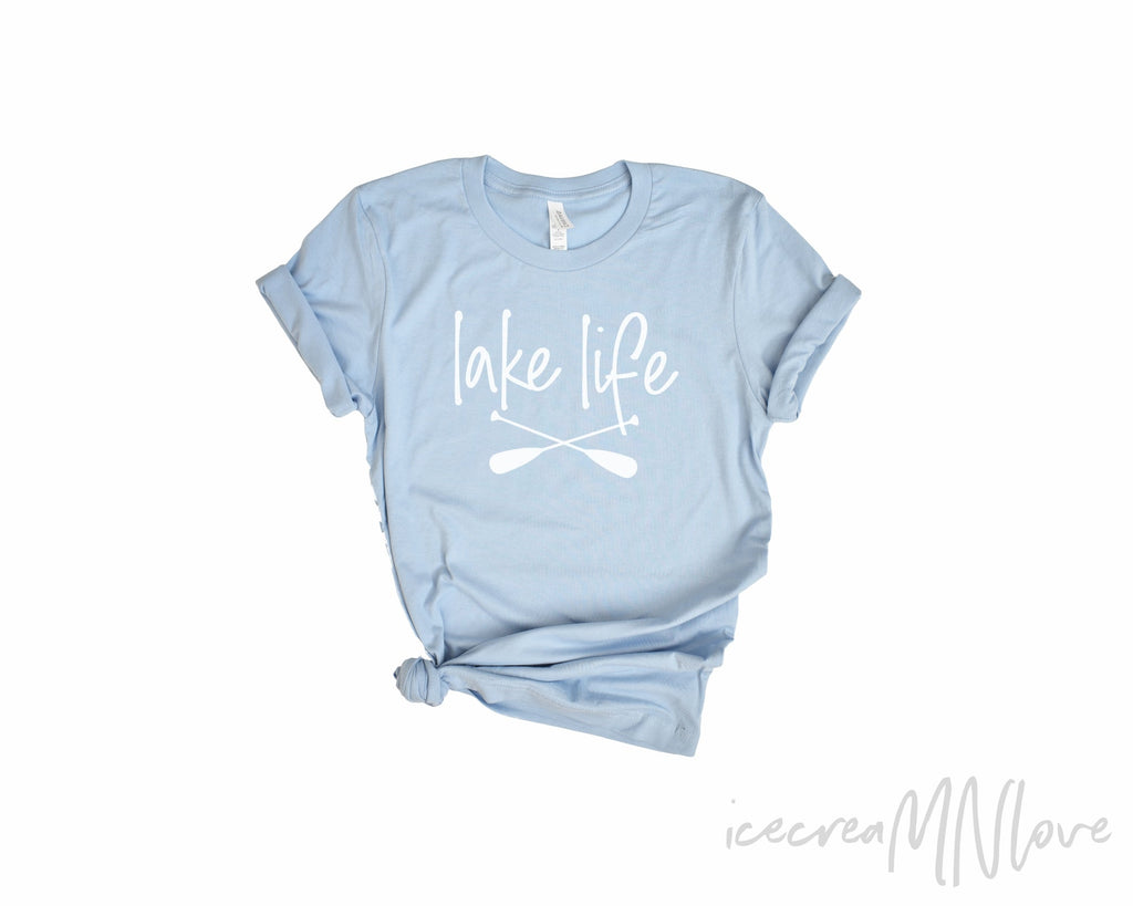 Lake Life Unisex T Shirts by icecreaMNlove icecreaMNlove Baby Blue Xtra Small 
