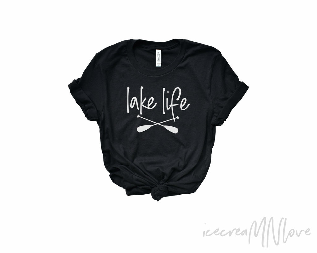Lake Life Unisex T Shirts by icecreaMNlove icecreaMNlove Black Xtra Small 
