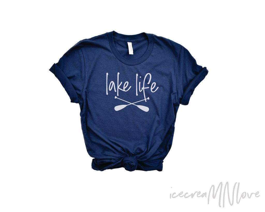 Lake Life Unisex T Shirts by icecreaMNlove icecreaMNlove Navy Xtra Small 