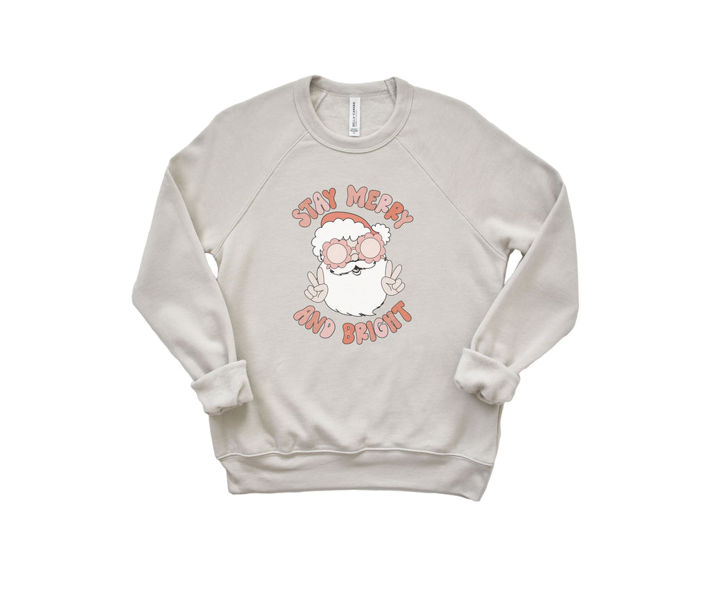 Stay Merry and Bright Shirt by icecreaMNlove CHRISTMAS, GRAPHIC TEES & TANKS icecreaMNlove Sweat Shirt - Bone X Small 