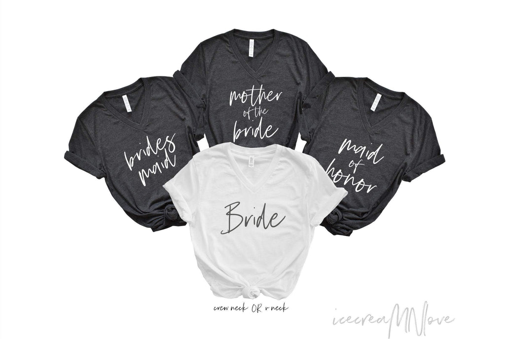 v neck getting ready shirts for bridesmaids and maid of honor by icecreaMNlove. TITLE-VN BACHELORETTE! icecreaMNlove 