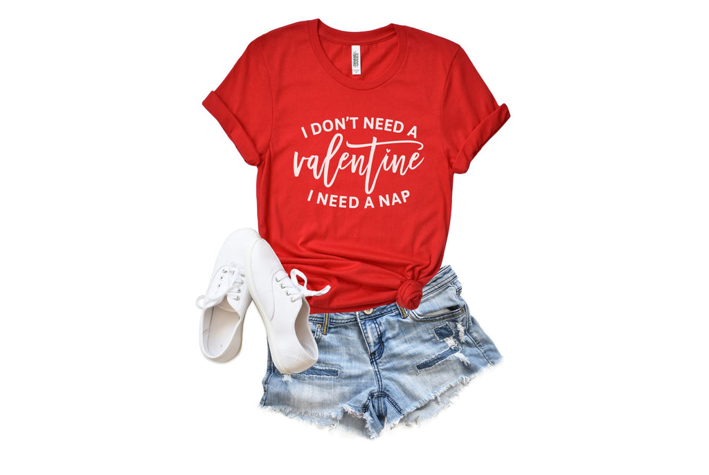I Don't Need a Valentine I Need a Nap T shirt by icecreaMNlove - icecreaMNlove