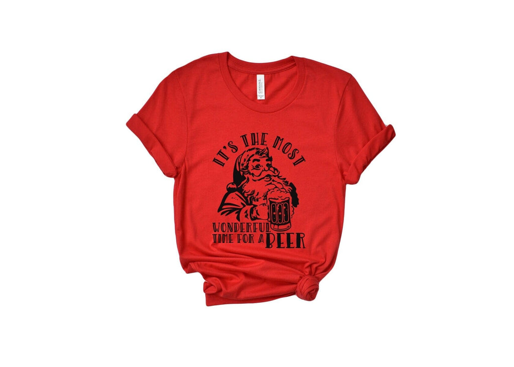 its the most wonderful time for a beer shirt. Santa drinking Christmas shirt icecreaMNlove 