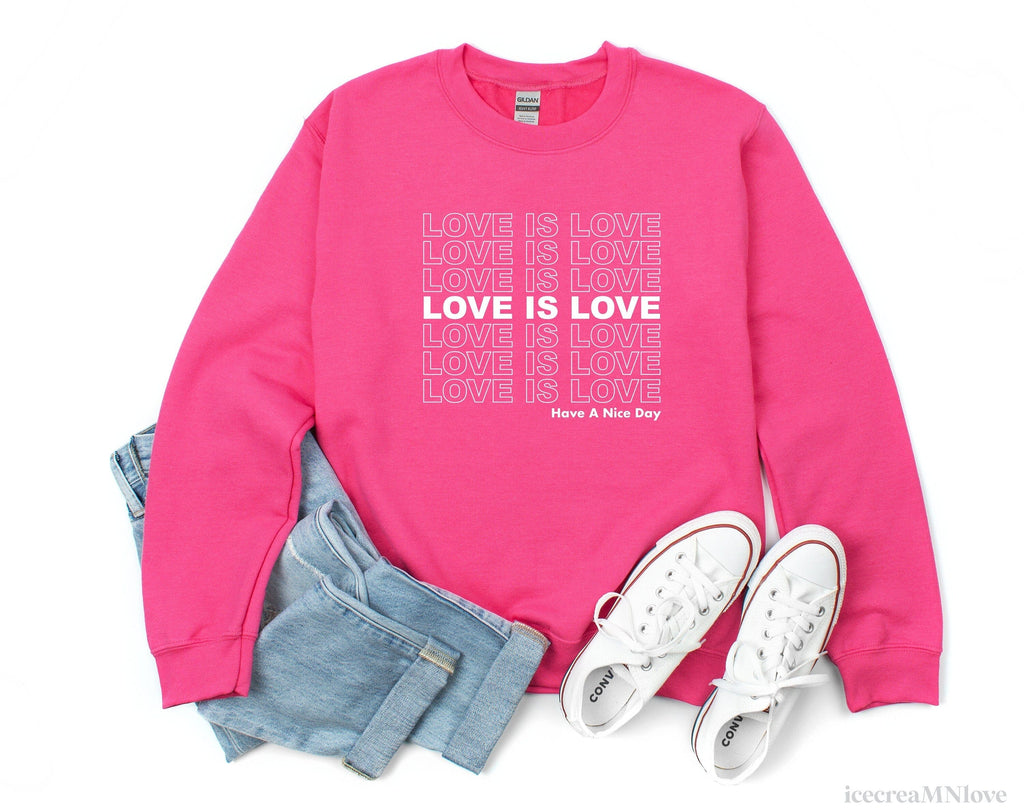 love is love shirts, women's valentines day shirts, love is love plastic bag, LISL icecreaMNlove 