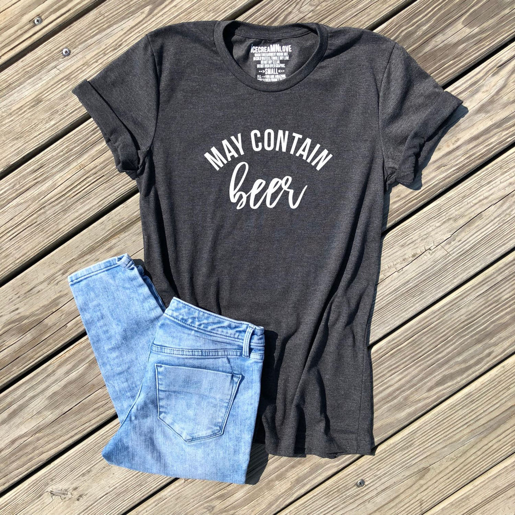 SALE - may contain beer tshirt - icecreaMNlove