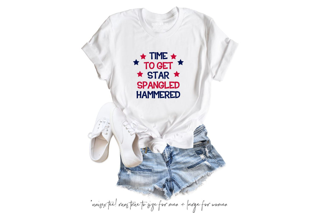 time to get star spangled hammered shirt by icecreamnlove - icecreaMNlove